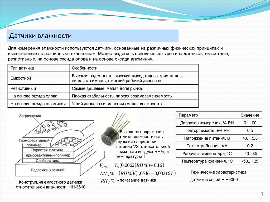 Функции датчика. Резистивный датчик влажности воздуха. Датчик влажности принцип работы. Датчик влажности резистивный таблица. Емкостной датчик влажности воздуха принцип работы.