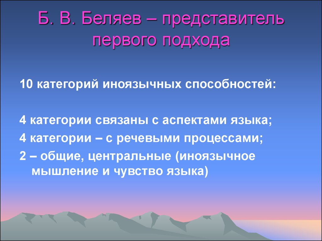 Аспекты языка методика преподавания. Б В Беляев психология обучения иностранному языку.