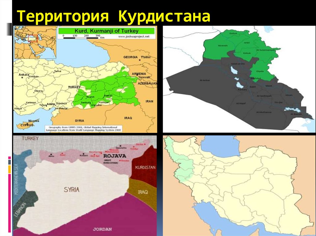 Карта курдистана в турции