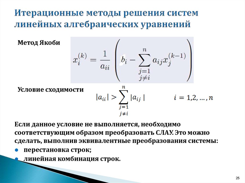 Метод якоби презентация