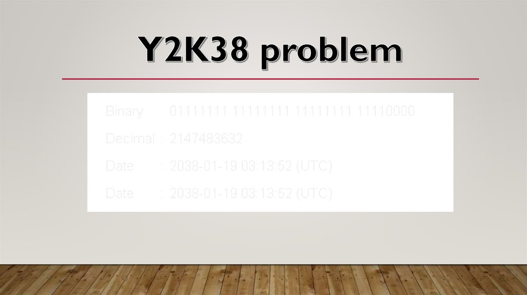 Y2K38 problem