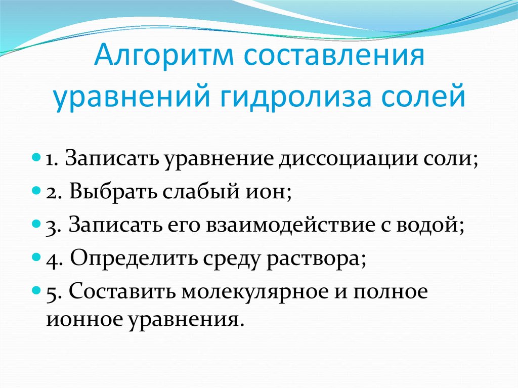 Функции солей