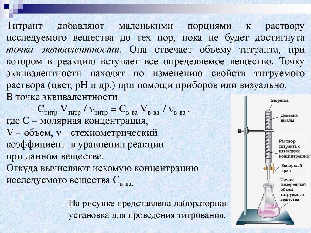 Схема титровальной установки