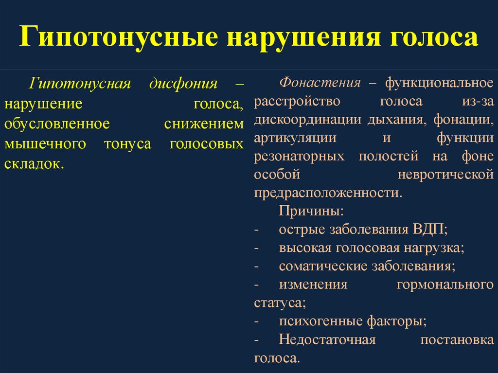 План коррекционной работы при органических нарушениях голоса