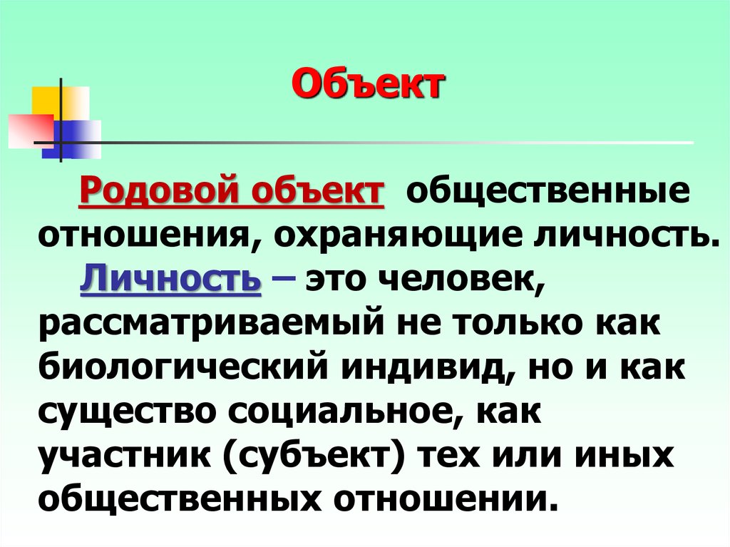 Объект общество