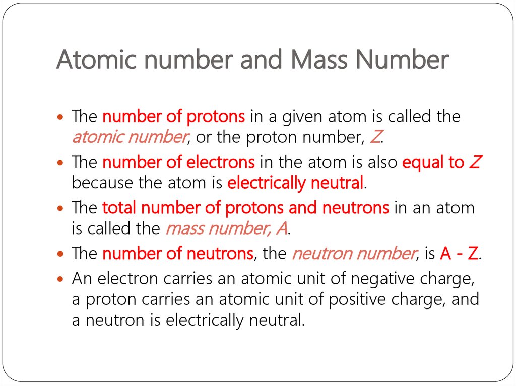 atomic number protons to presentation Atomic and Mass number, number  Isotopes online