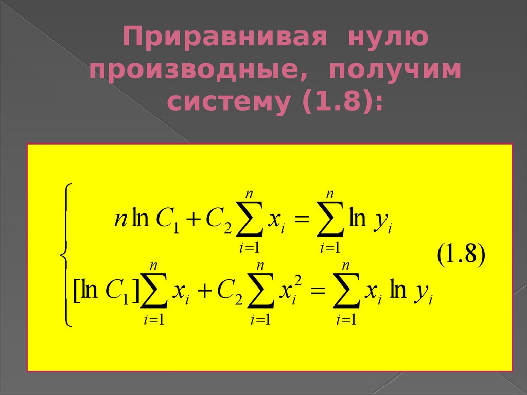 Производная нуля