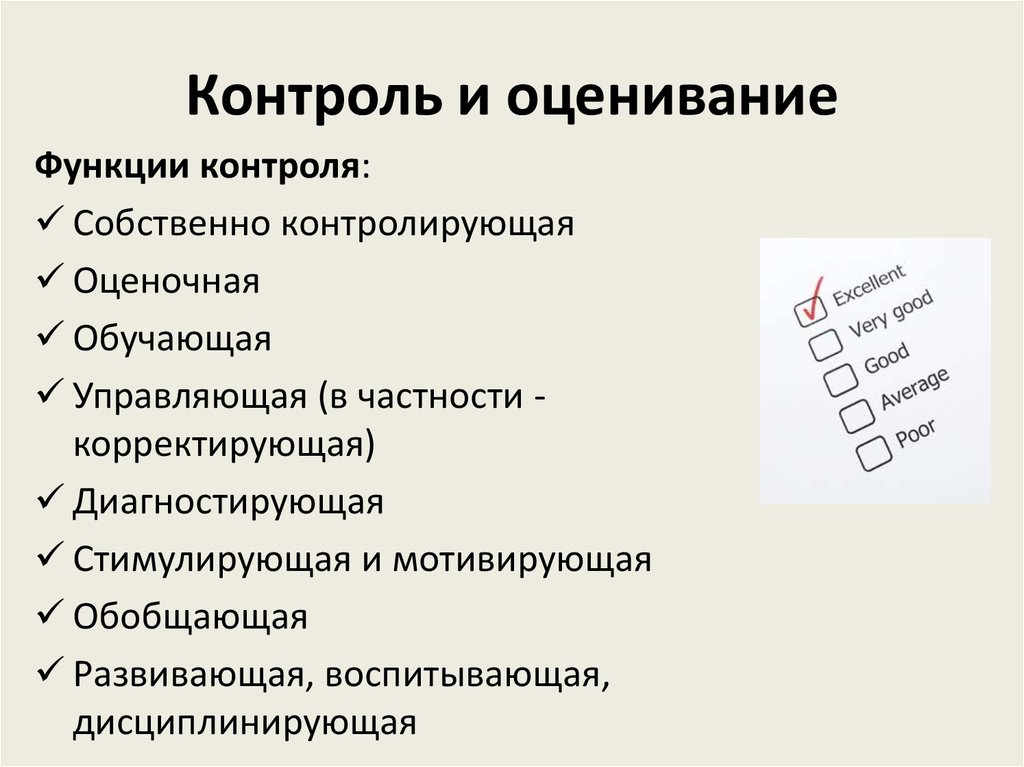 Типология контроля