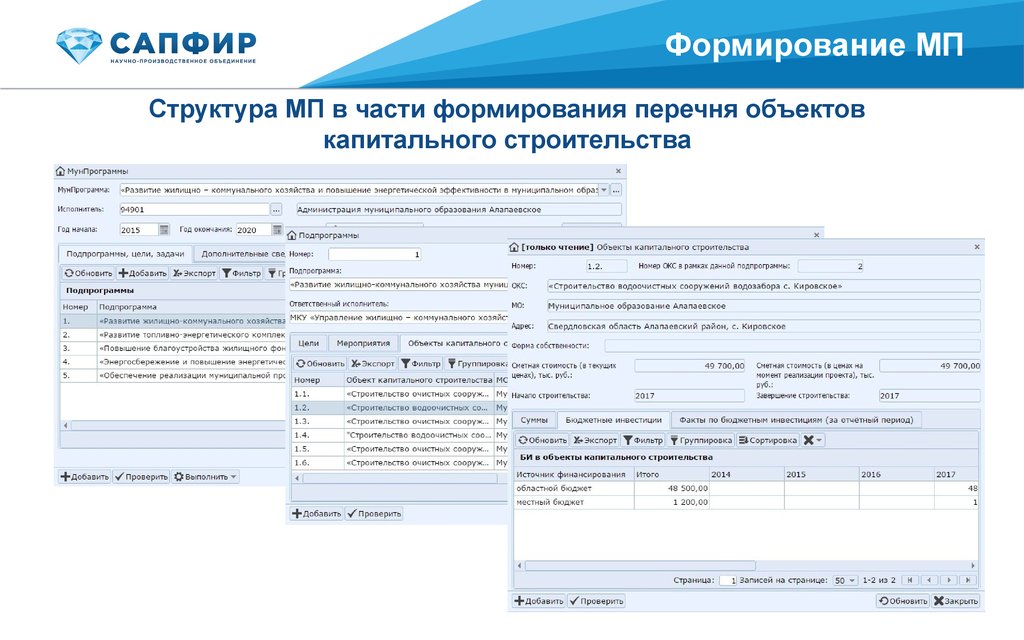 Перечень объектов 700 пп. Объекты капитального строительства перечень. Реестр объектов капитального строительства. Формирование реестра. Формирование МП.