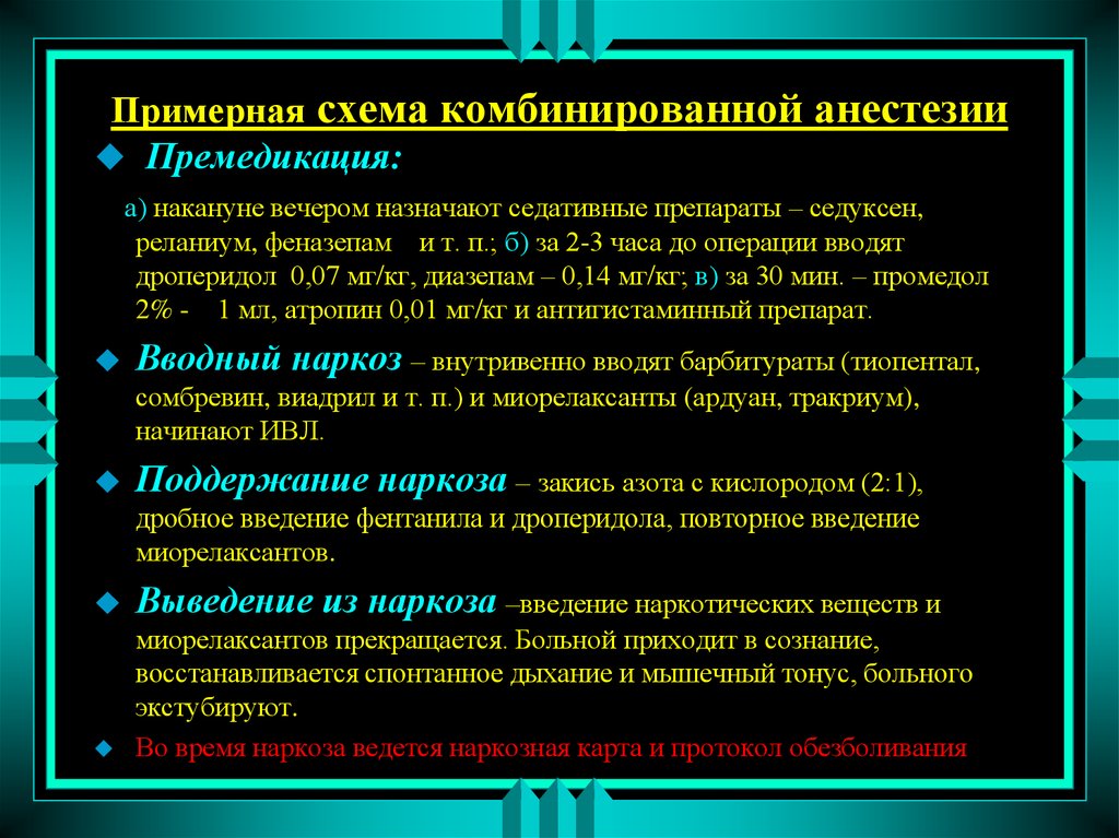 Общее обезболивание в хирургии презентация