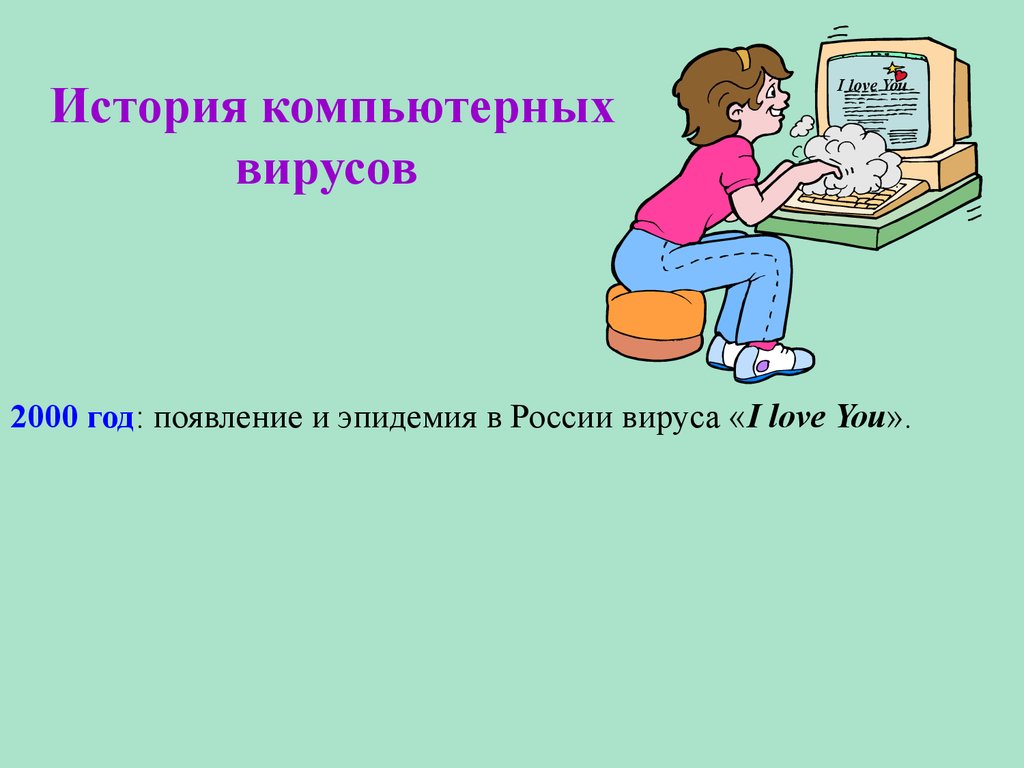 История возникновения компьютерных вирусов презентация