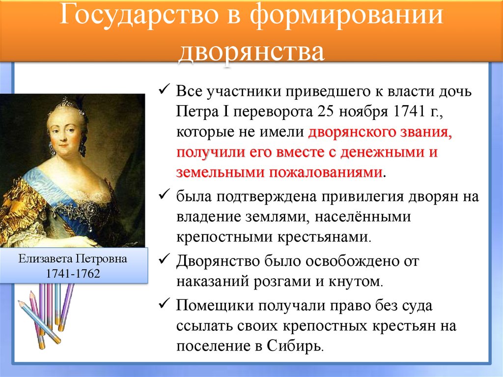 Елизавета Петровна привилегии дворянства. Елизавета Петровна права дворянам. Привилегии дворян Елизавета Петровна. Привилегии дворян при Елизавете Петровне.