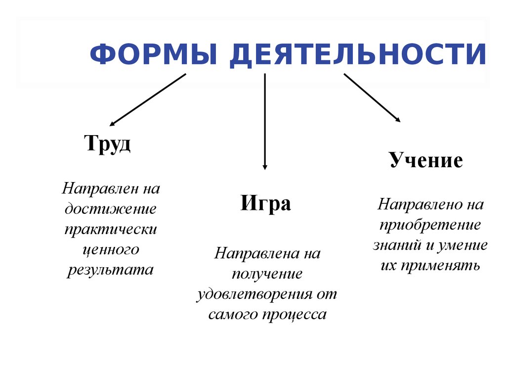 Формы деятельности