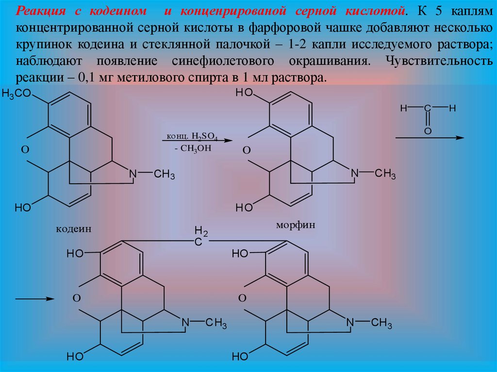 Реакция пар. Кодеин с реактивом марки реакция. Кодеин реакции подлинности. Кодеин реакция Пеллагри. Кодеина фосфат с реактивом марки.