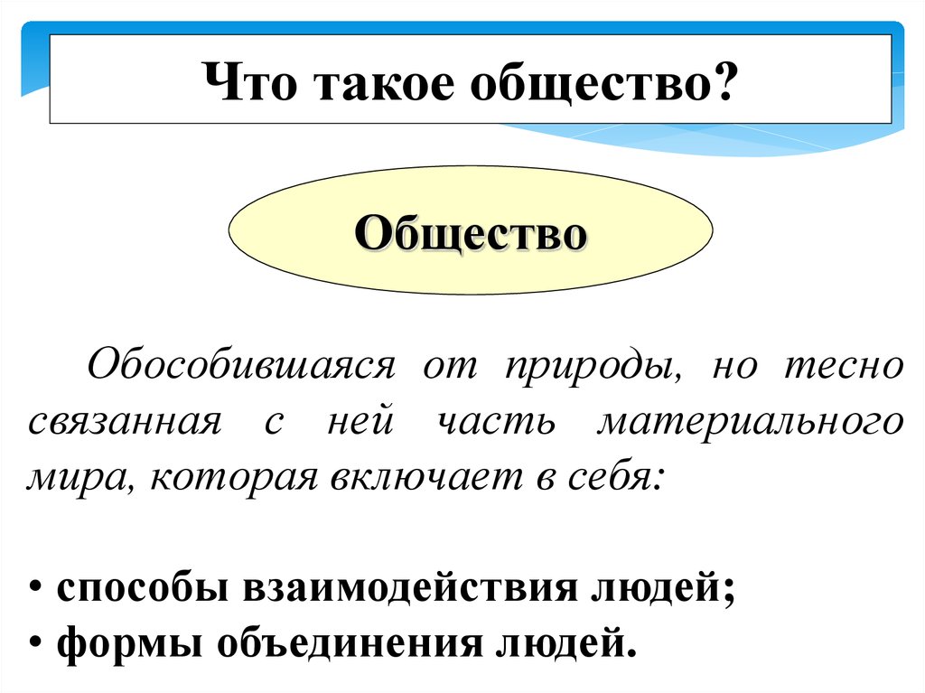 Что такое общество 10 класс презентация