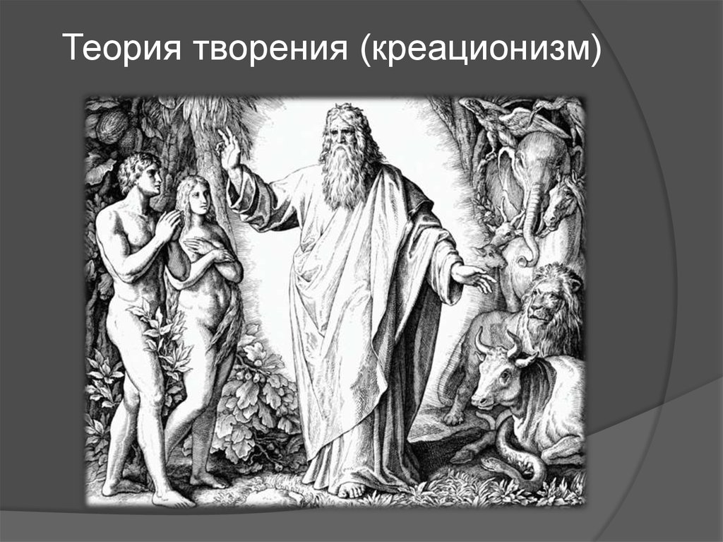 Теория сотворения богом. Теория творения человека. Эволюция человека теория творения. Креационизм. Теория творения креационизм.