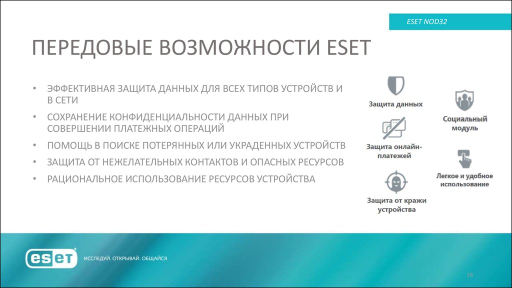 ПЕРЕДОВЫЕ ВОЗМОЖНОСТИ ESET