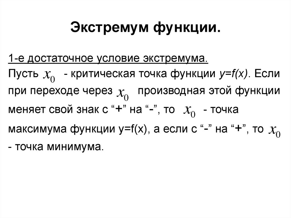 1 экстремумы функции