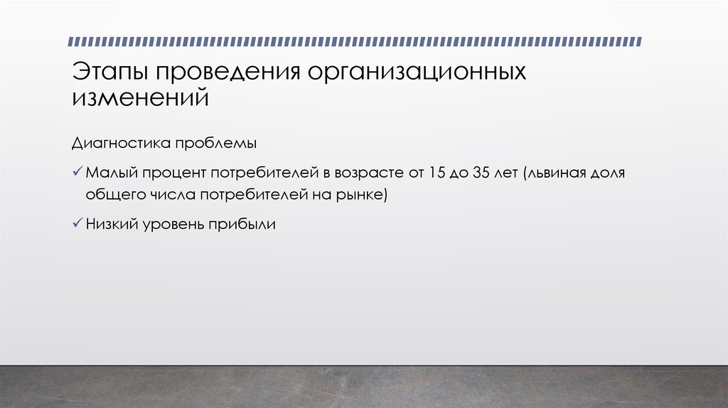 Этапы проведения организационных изменений