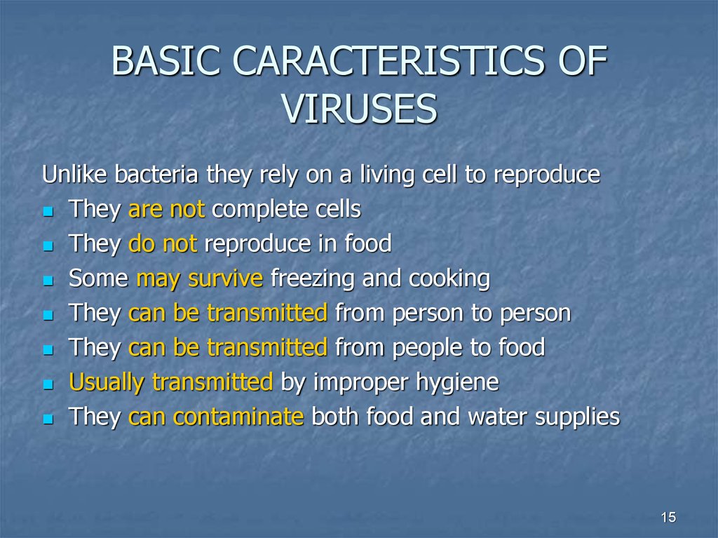 BASIC CARACTERISTICS OF VIRUSES