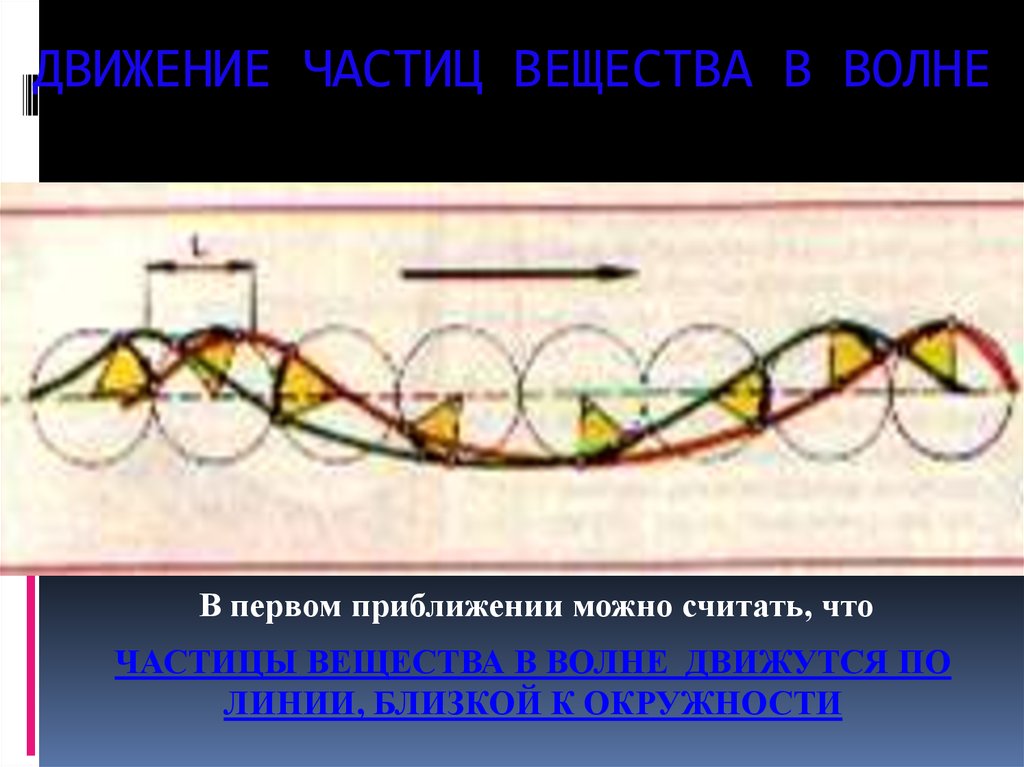 Ближайшая линия. Движение частиц в волне. Движение волны по частице. Направление движения частиц в волне. Движение частиц воды в волне.