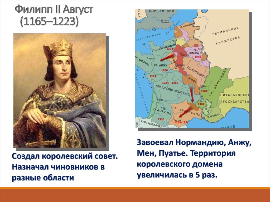 История объединения франции. Король Филипп II август (1165-1223).. Филипп 2 август объединение Франции. Король Филипп II август карта Франции. Филипп 2 август 6 класс.