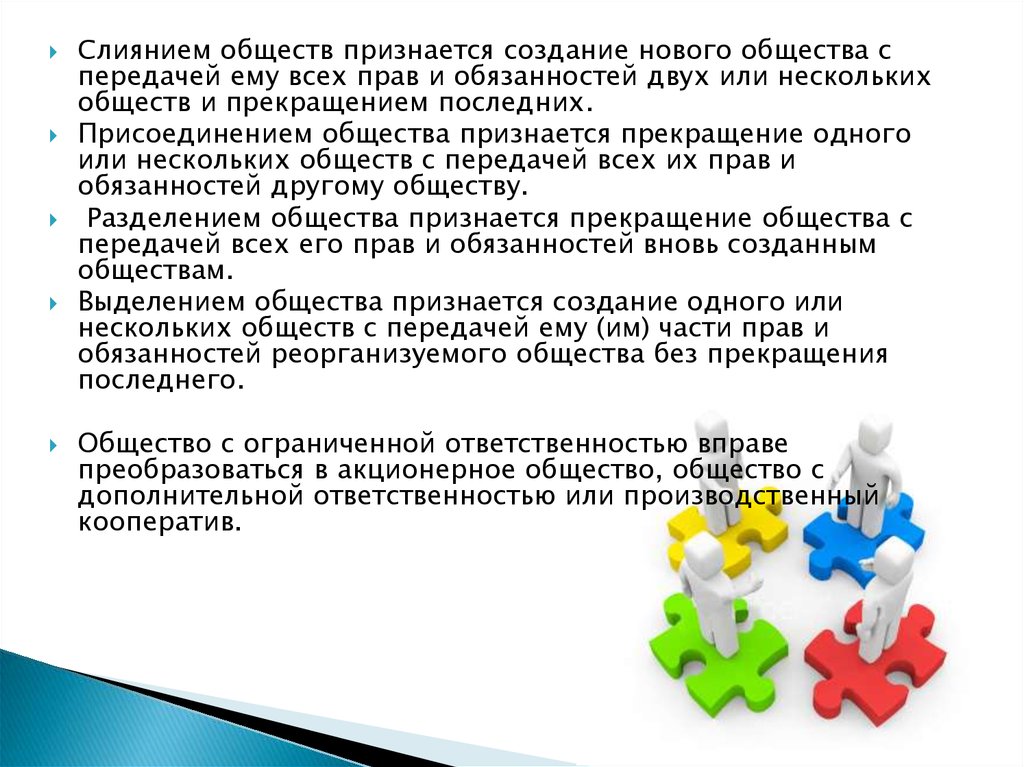 Передача общество. Правовое положение общества с ограниченной ОТВЕТСТВЕННОСТЬЮ. Реорганизация общества с ограниченной ОТВЕТСТВЕННОСТЬЮ. Присоединение к обществу. Общество с дополнительной ОТВЕТСТВЕННОСТЬЮ презентация.