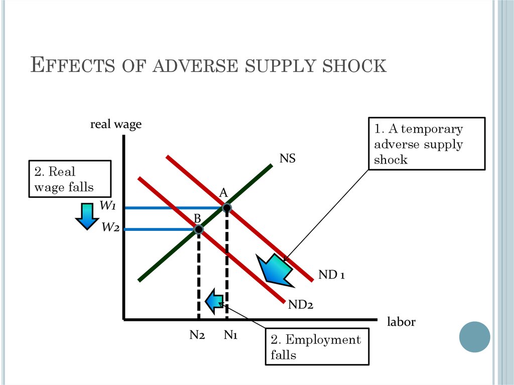 Effects of adverse supply shock