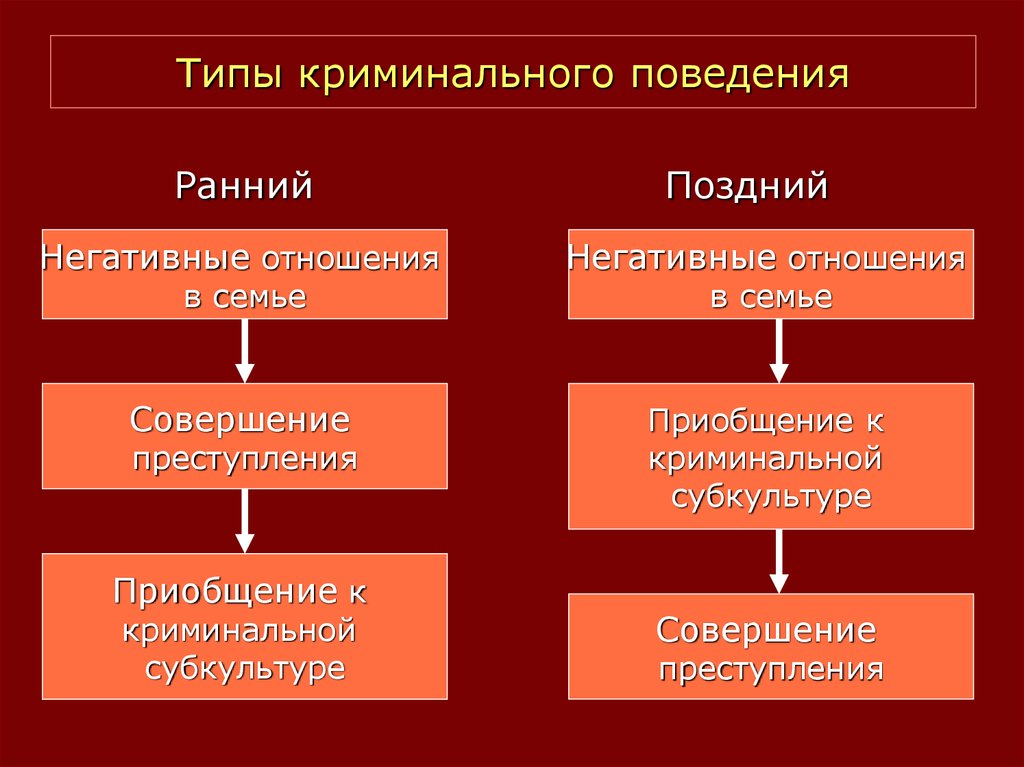 Виды преступного поведения