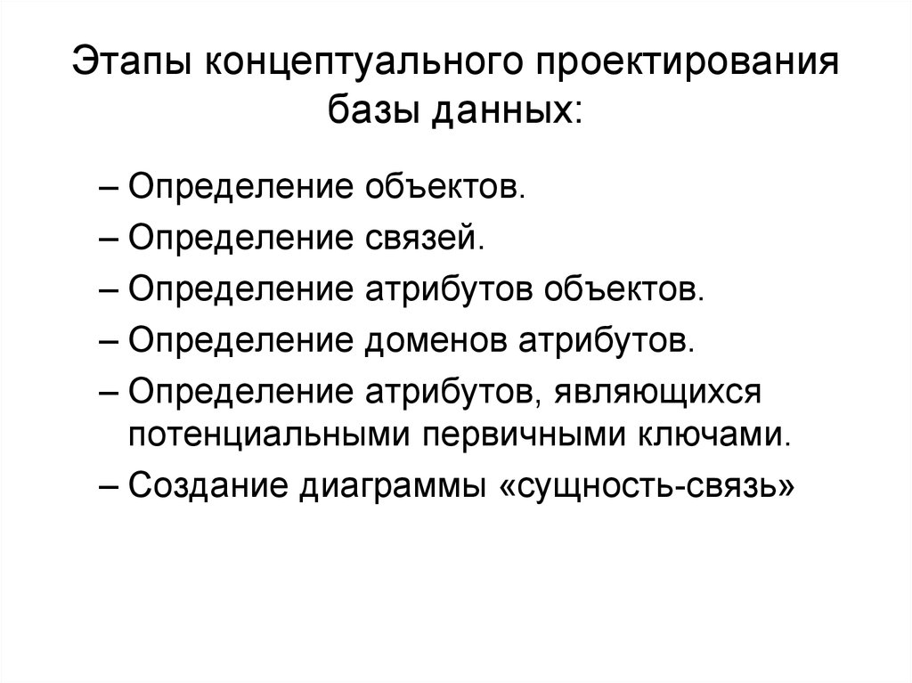 Концептуальное проектирование. Этапы концептуального проектирования. Шаги концептуального проектирования.