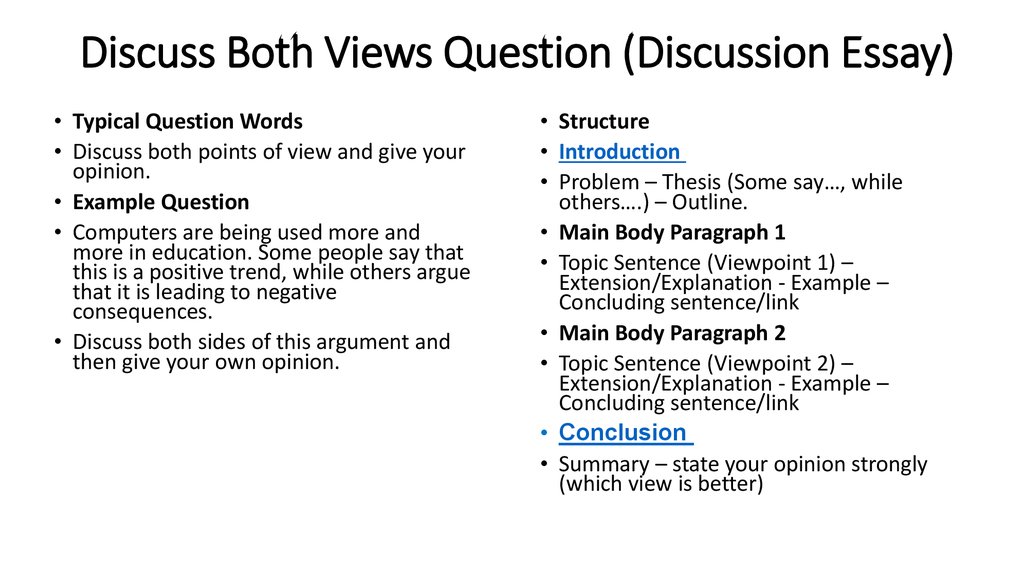 Types of questions and structure. Opinion Questions (Agree or Disagree) - online presentation