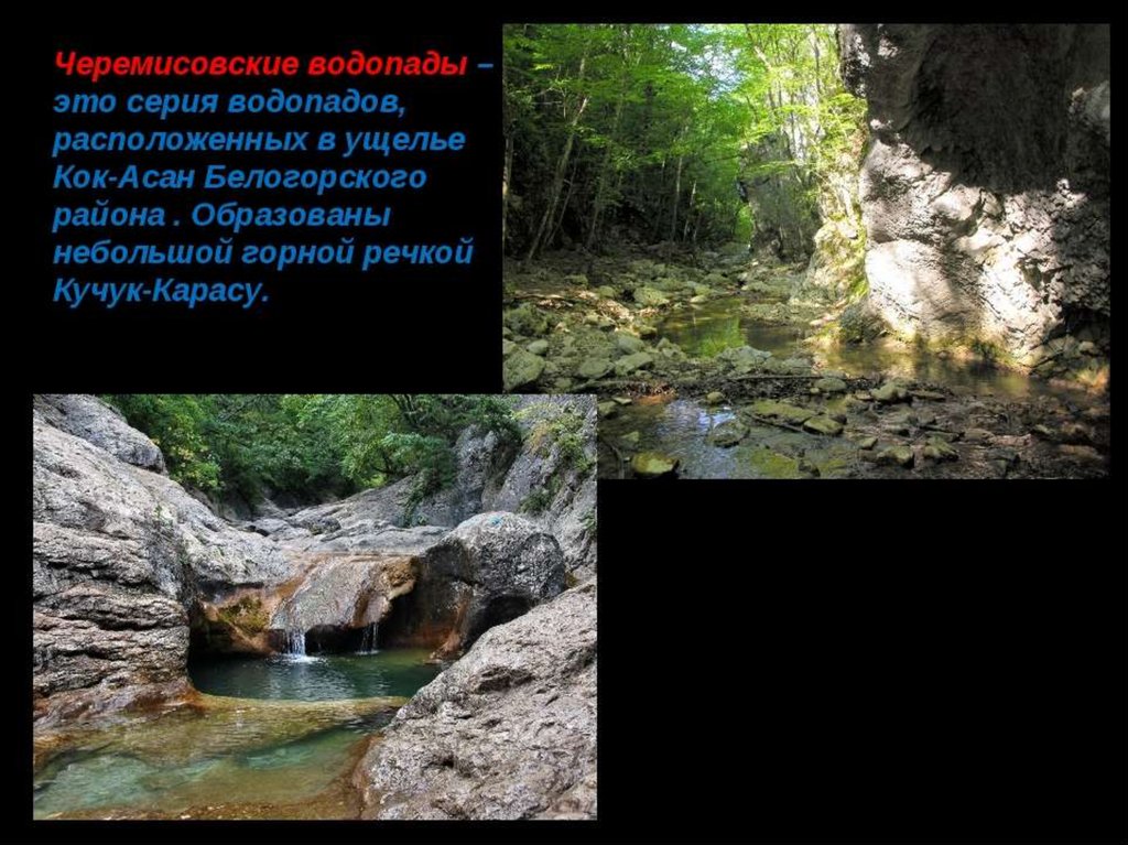 Карта водопадов крыма