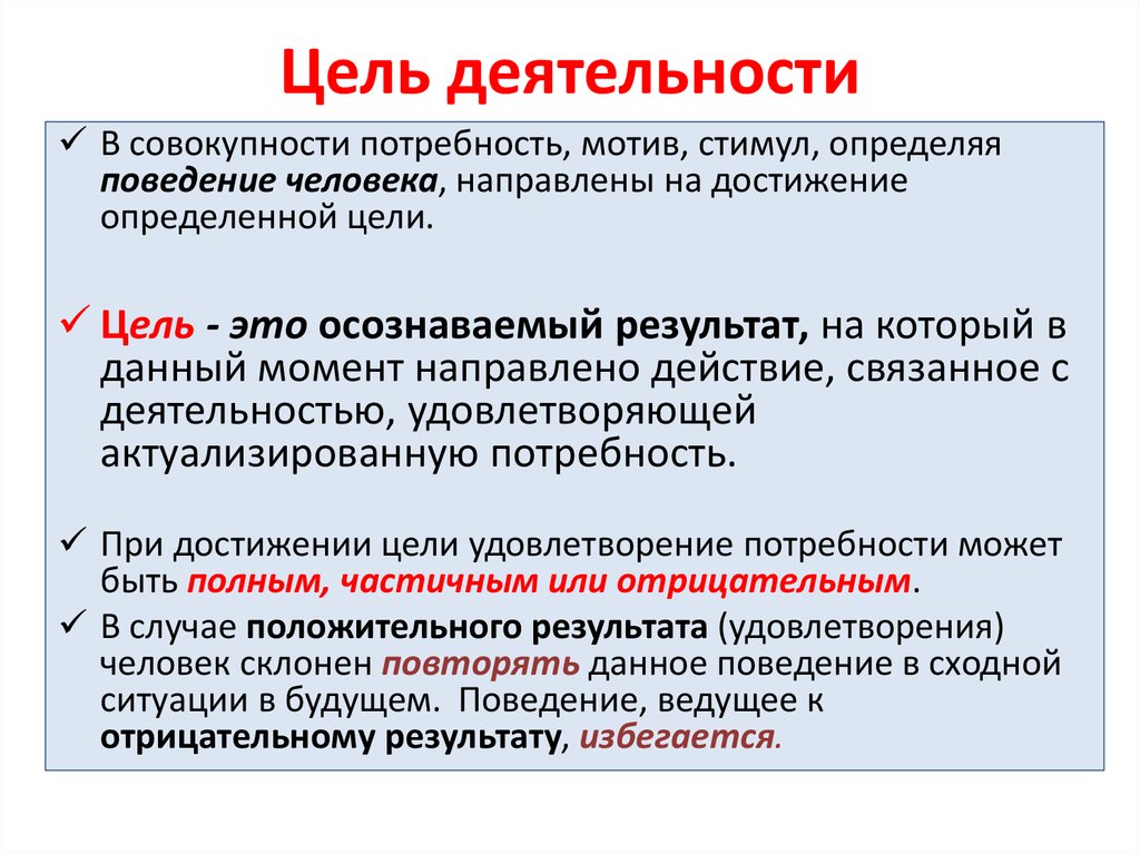 Цель проекта может быть неконкретной и иметь различное понимание