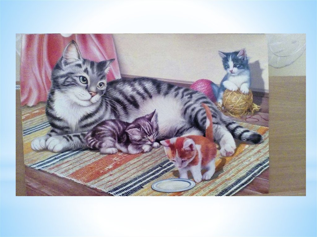 Рассказ по картине кошка с котятами. Картина кошка с котятами. Картина кошка с котятами в средней группе. Картина для рассматривания кошка с котятами. Кошка с котятами Ушакова.