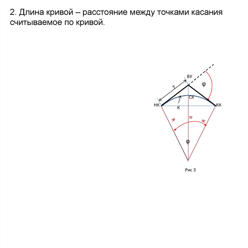 Расстояние кривой