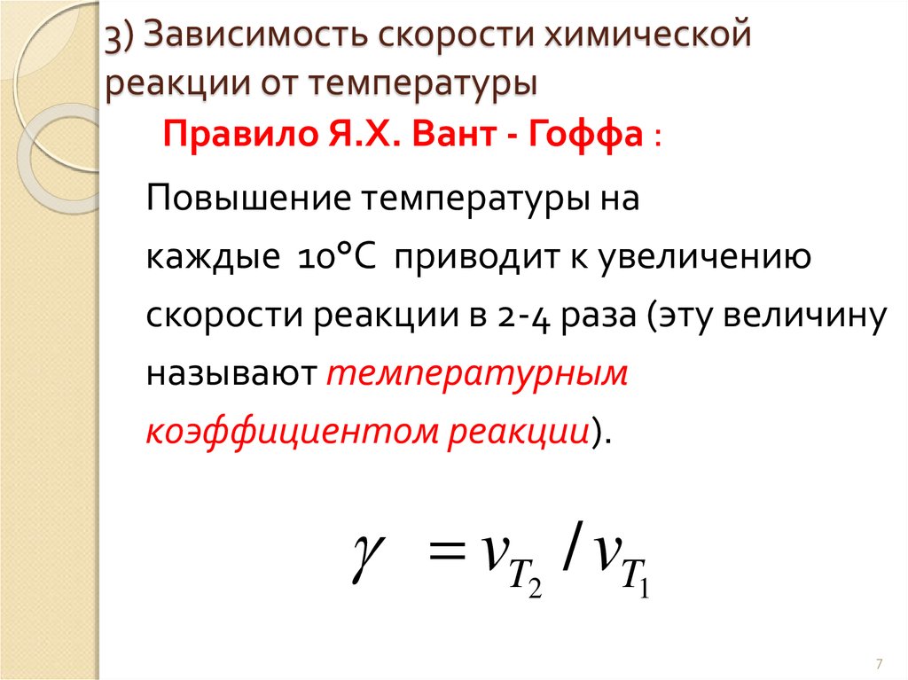 Скорость химической реакции конспект