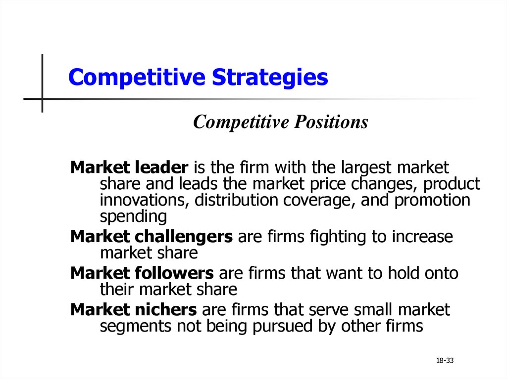 Competitive Strategies
