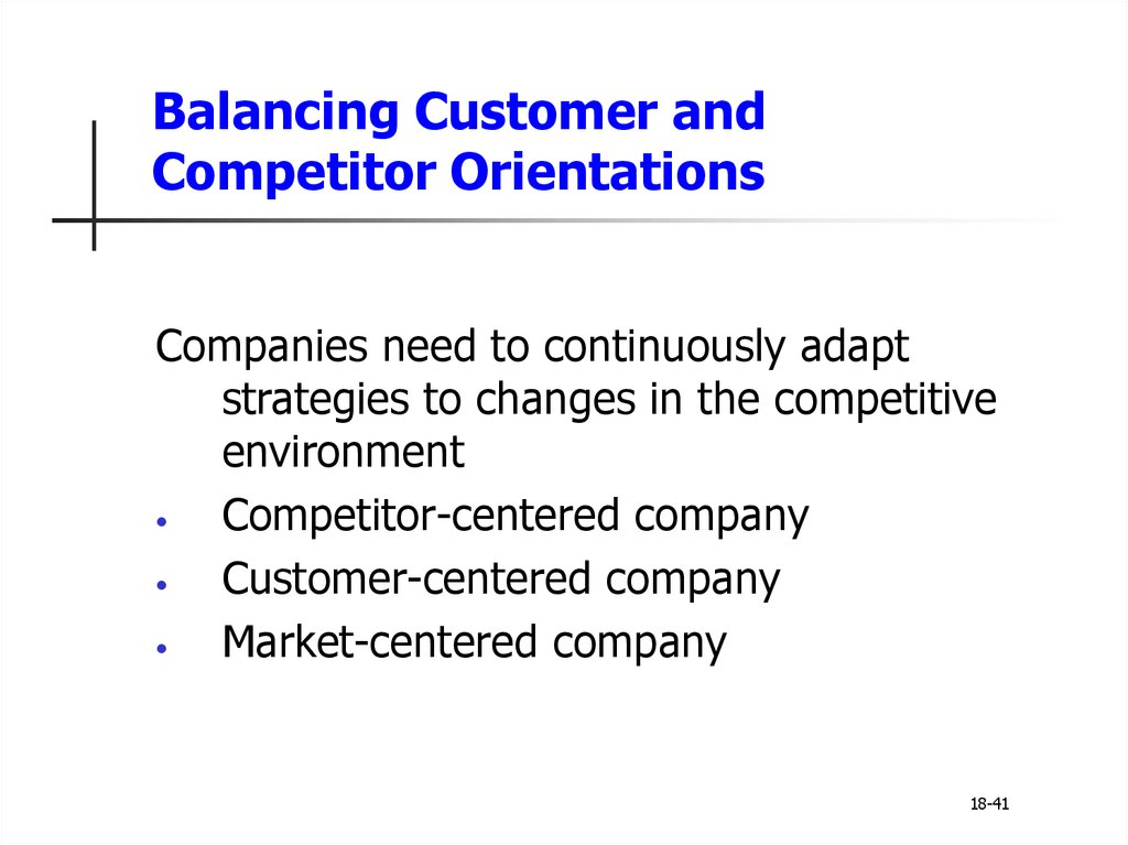 Balancing Customer and Competitor Orientations