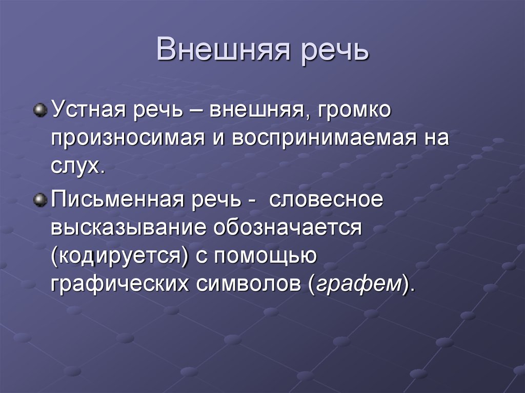 Презентация внутренняя речь