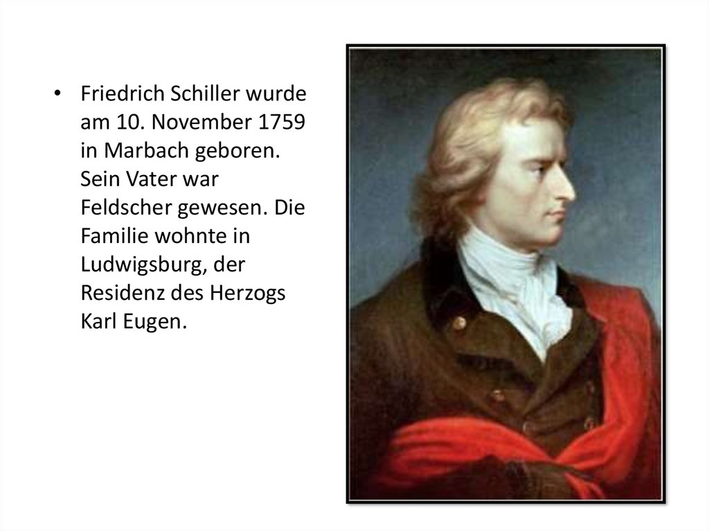 Friedrich Schiller (1759-1805) - Online Presentation