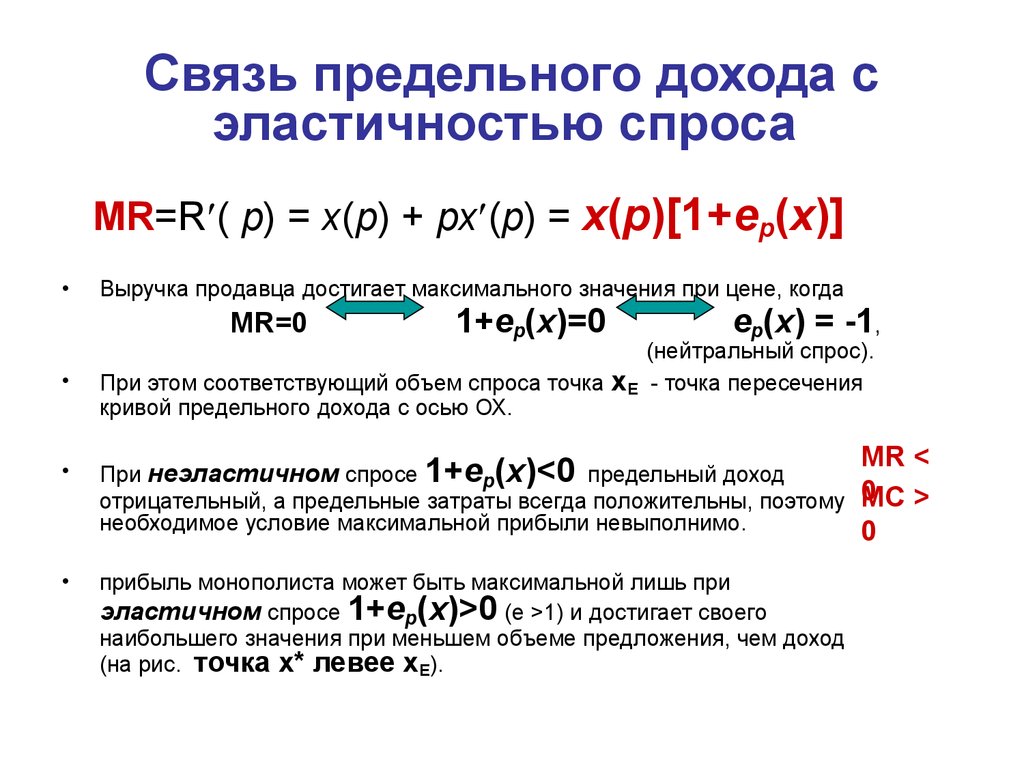 Доход продавца. Эластичность спроса и предельный доход связь. Максимальная выручка продавца. Связь эластичности спроса и выручки. Предельная выручка максимальна.