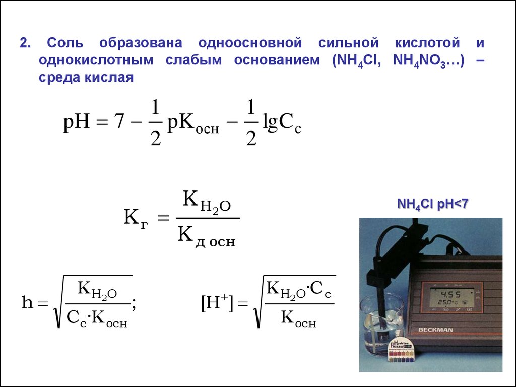 Гидролиз зависит от