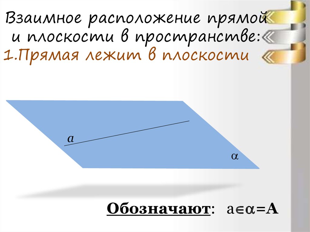 Параллельность прямой и плоскости 10 класс