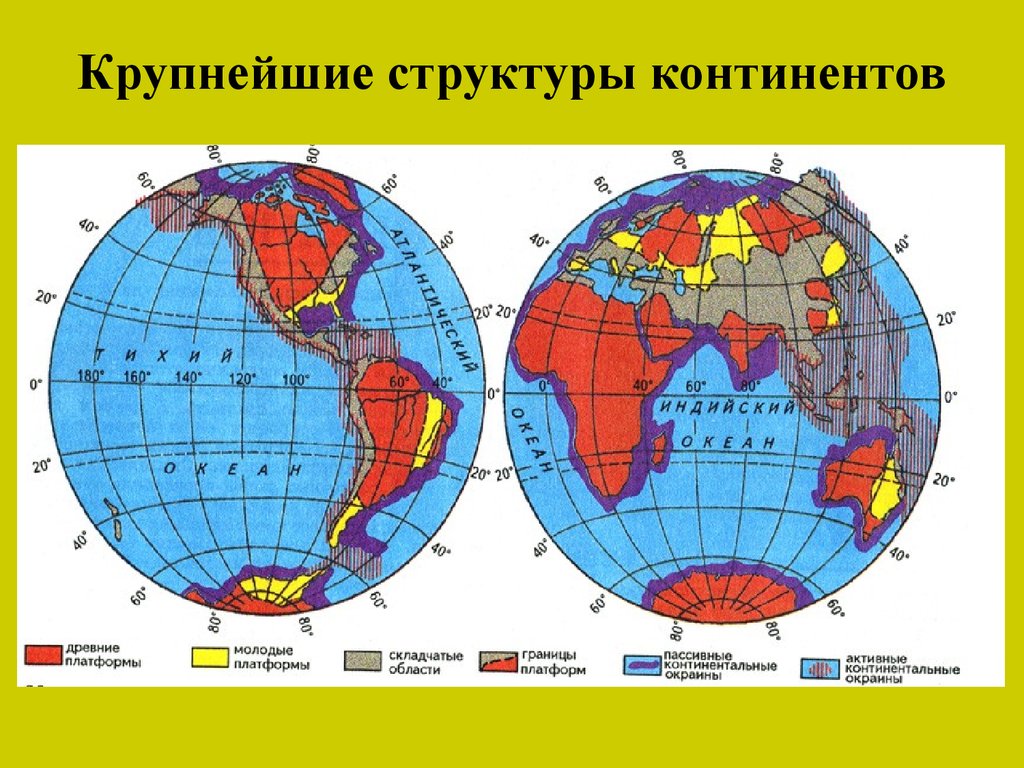 Континент проект. Крупные структуры материков. Пассивные континентальные окраины на карте. Платформы материков. Крупнейшие структуры континентов.