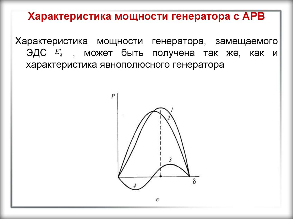 Характеристика мощности. Характеристика явнополюсного генератора. Характеристика мощности явнополюсного генератора. Особенности мощности.