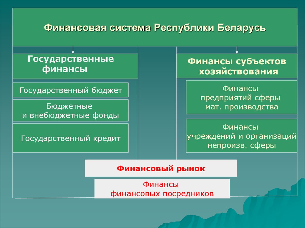 Схема финансовой системы рб