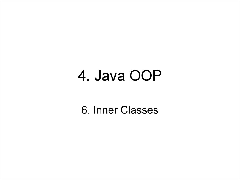 4. Java OOP