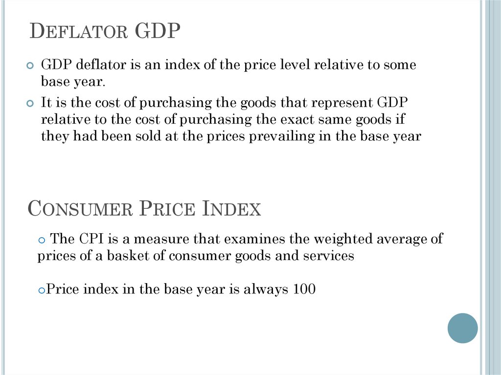Deflator GDP