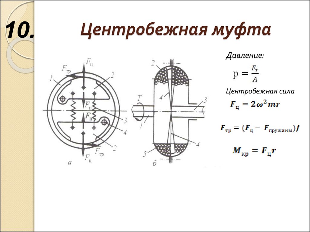 Действие центробежных сил