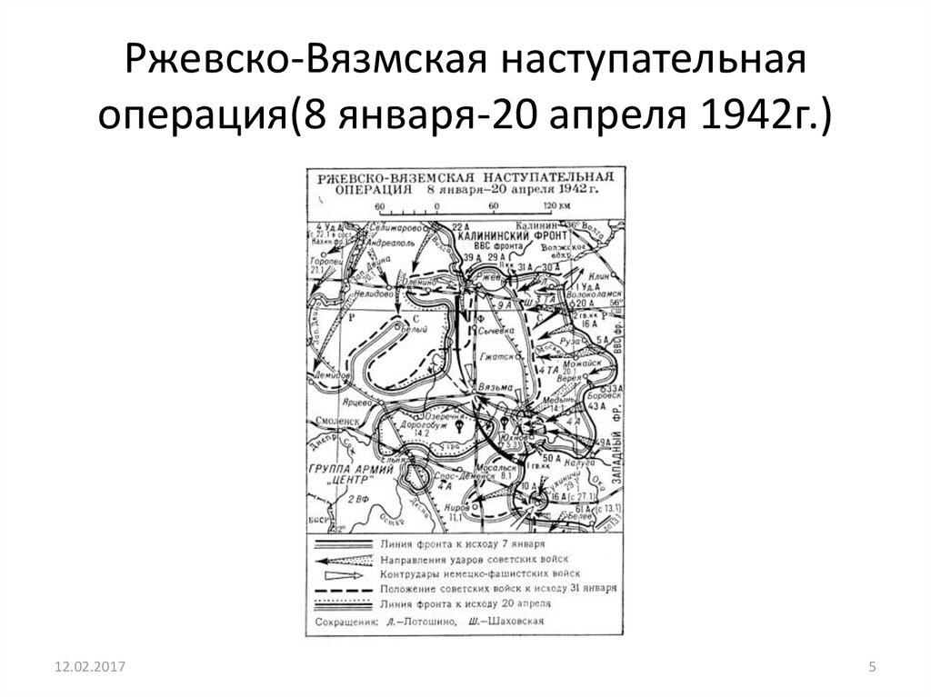 Ржевско-Вязмская наступательная операция(8 января-20 апреля 1942г.)